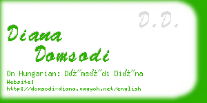 diana domsodi business card